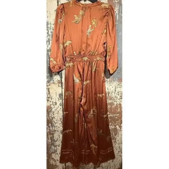 Umgee Brown Leopard Print Jumpsuit - Picture 8 of 10